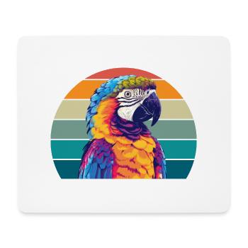 Parrot Retro - Mouse Pad (horizontal) - white - Front