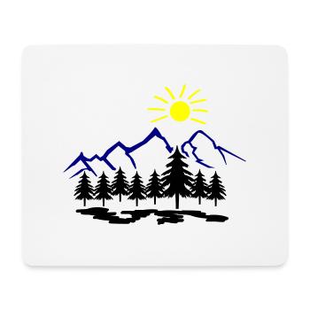 Nature Montagnes - Tapis de souris (format paysage) - blanc - Devant