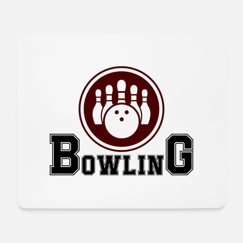 bowling - Mousepad (Querformat) - Weiß