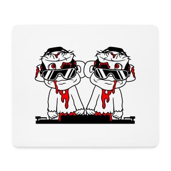 DJ Zombies Friends Team Horror Halloween Mixer - Mouse Pad (horizontal) - white - Front
