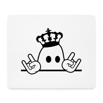 Mignon Métal Halloween Fantôme Roi Couronne Fantôme - Tapis de souris (format paysage) - blanc - Devant
