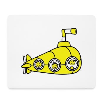 Lustige 3 U-Boot Crew Team Drei Freunde Matrosen - Mousepad (Querformat) - Weiß - Vorne