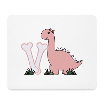 Lettre V - Tapis de souris (format paysage) - blanc - Devant
