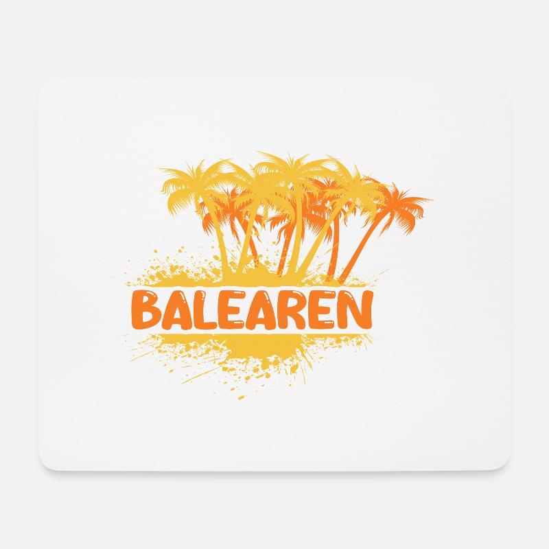 Îles Baléares - Tapis de souris (format paysage) - blanc