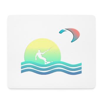 Windkind Kitesurfer - Mouse Pad (horizontal) - white - Front