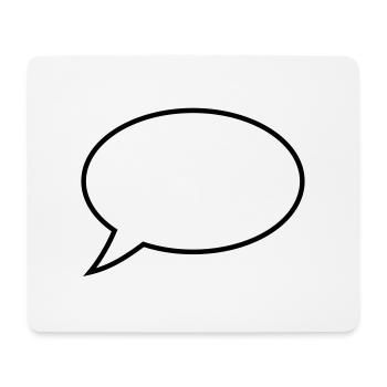 Speech Bubble Design - Mouse Pad (horizontal) - white - Front