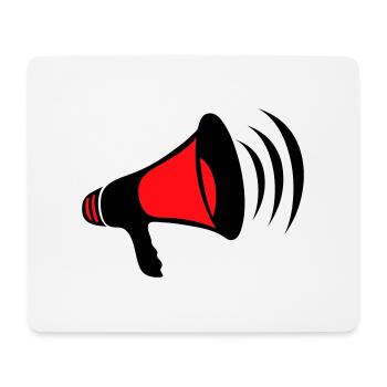 mega, megaphone, megaphone, demonstrate, call, cry - Mouse Pad (horizontal) - white - Front