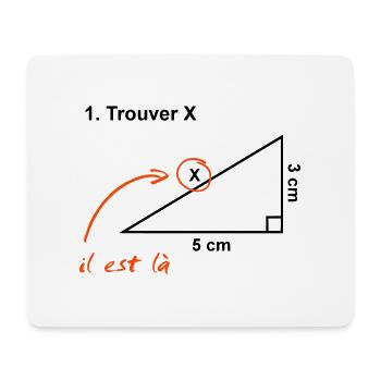 find x - Mouse Pad (horizontal) - white - Front