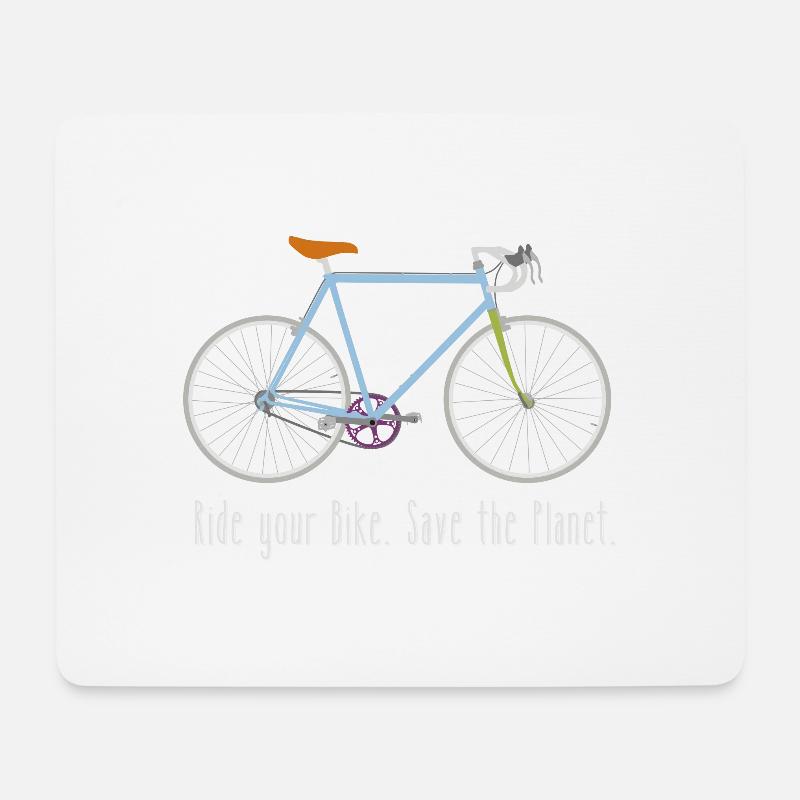 Ride your Bike - Mousepad (Querformat) - Weiß