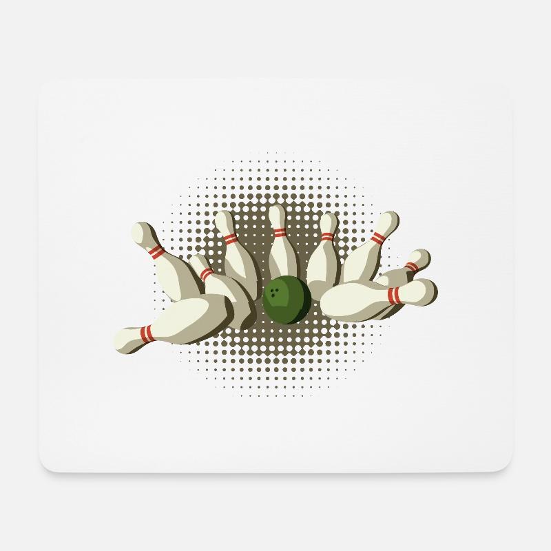 Strike Kegeln - Mousepad (Querformat) - Weiß
