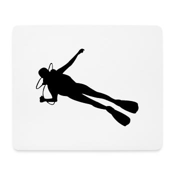 scuba diver - Mousepad (Querformat) - Weiß - Vorne