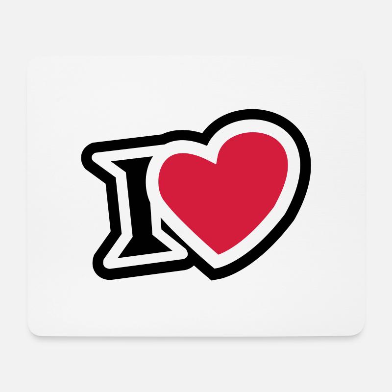 I love 2 clr - Mouse Pad (horizontal) - white