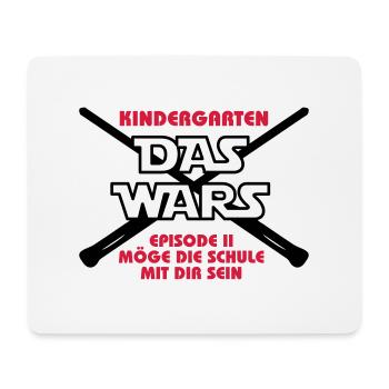 DAS WARS_v2 - Mousepad (Querformat) - Weiß - Vorne