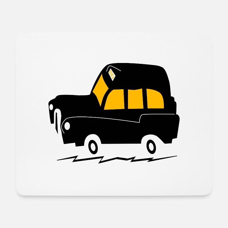 London Black cab - Mouse Pad (horizontal) - white