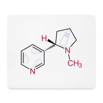 Vaping Nikotin-Nicotine - Mousepad (Querformat) - Weiß - Vorne