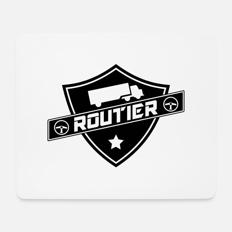 blason routier - Tapis de souris (format paysage) - blanc