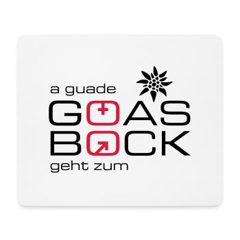 a guade Goas geht zum Bock - Mousepad (Querformat) - Weiß - Vorne
