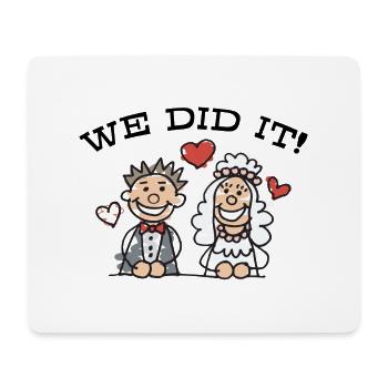 Just Married We Did It - Mousepad (Querformat) - Weiß - Vorne