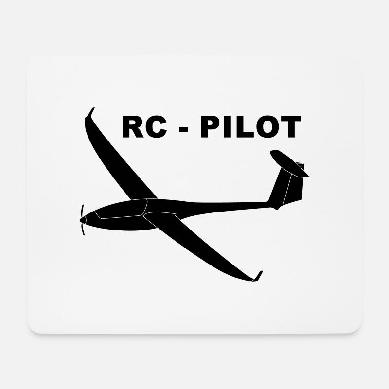 rc - pilot - Mousepad (Querformat) - Weiß