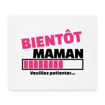 bientôt maman - Tapis de souris (format paysage) - blanc - Devant