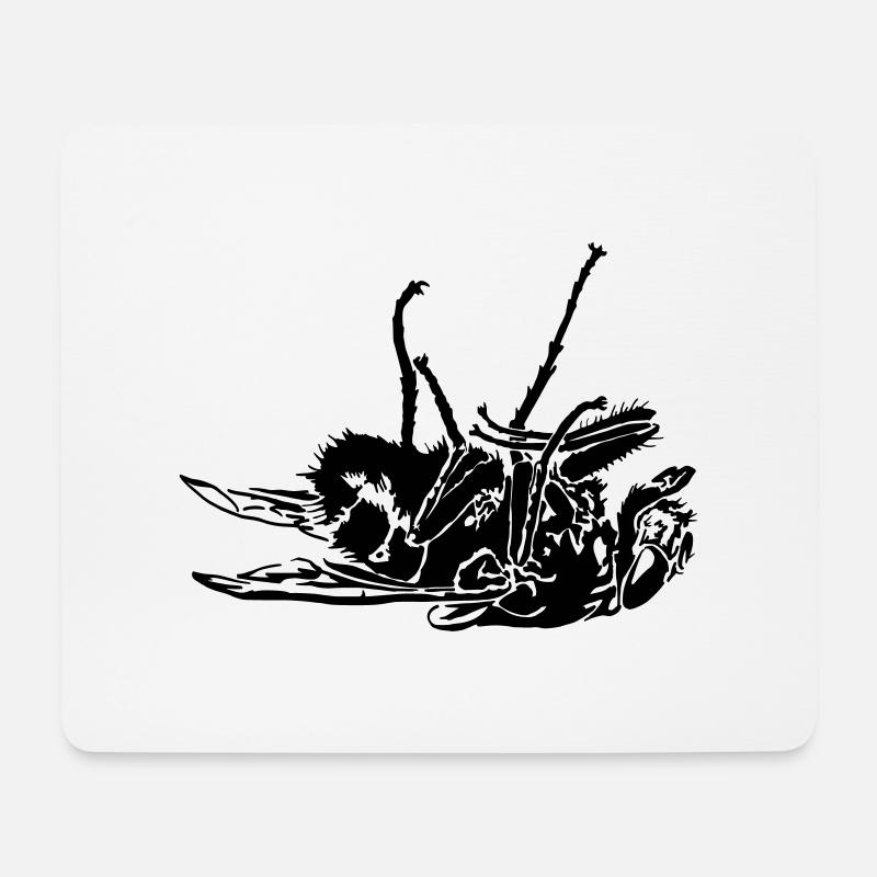Tote Fliege - Mousepad (Querformat) - Weiß
