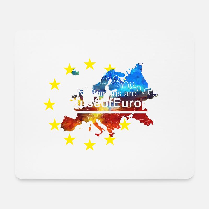 Pulse of Europe - Mousepad (Querformat) - Weiß