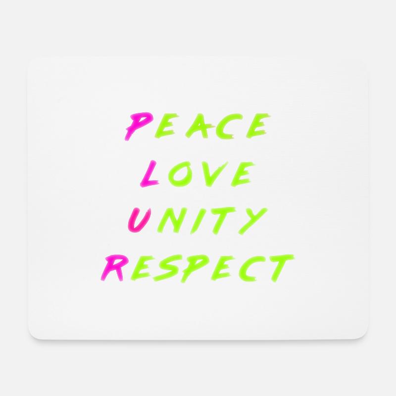 Peace Love Unity Plur PLUR Marker Combo - Mousepad (Querformat) - Weiß