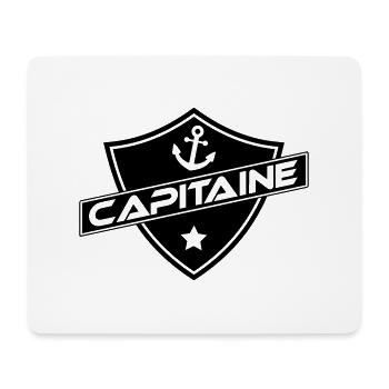 blason capitaine - Tapis de souris (format paysage) - blanc - Devant