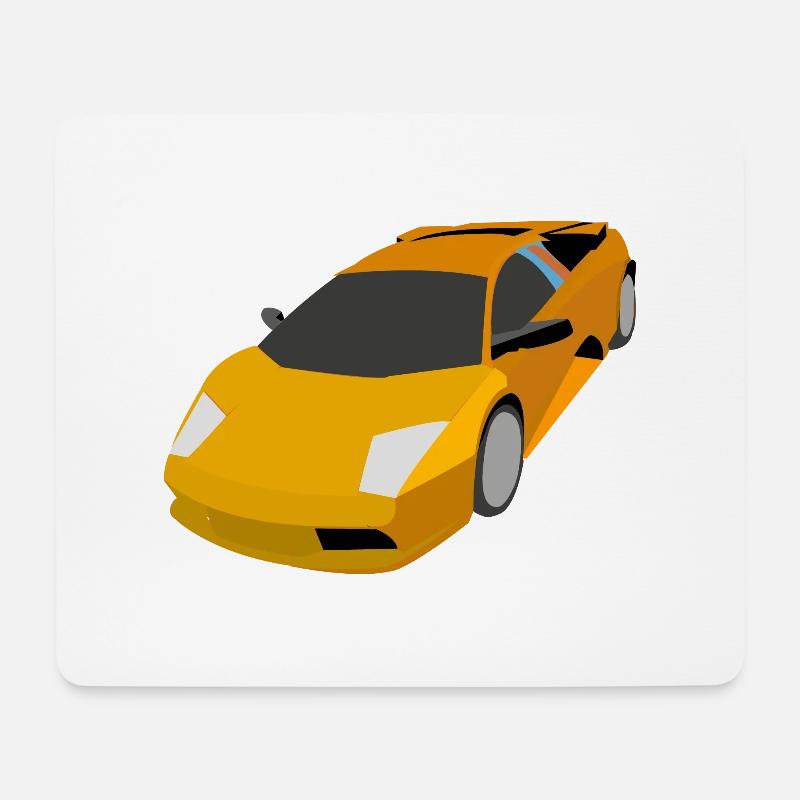 Rennauto - Mousepad (Querformat) - Weiß