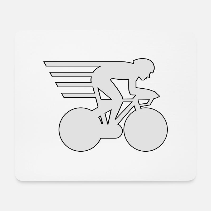 T-Shirt für Zeitfahrer und Rennfahrer. - Mousepad (Querformat) - Weiß