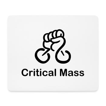 Critiques cyclistes de masse organisées au hasard - Tapis de souris (format paysage) - blanc - Devant