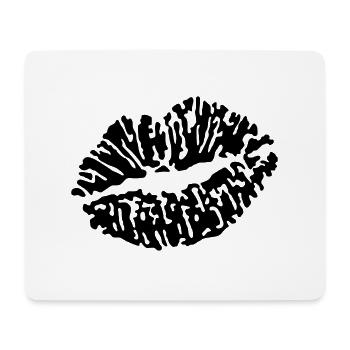 Kussmund (dh) - Mousepad (Querformat) - Weiß - Vorne