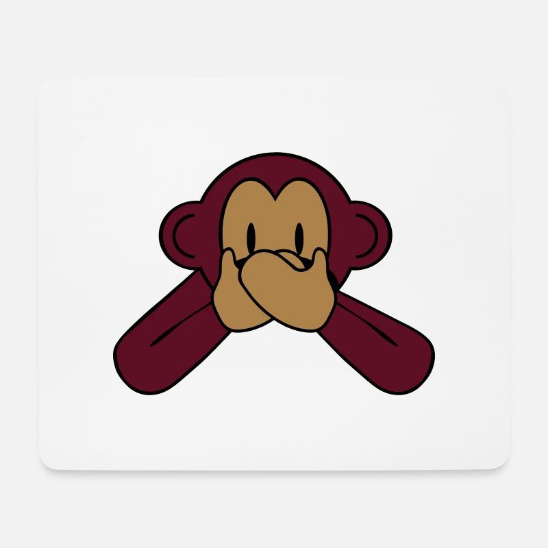 monkey_speak_2 - Mousepad (Querformat) - Weiß