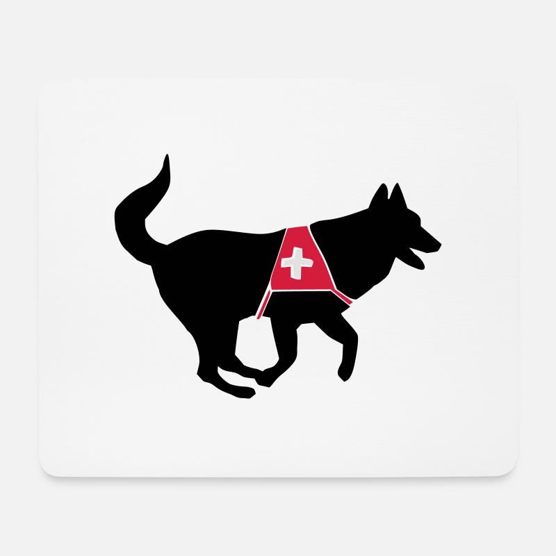 rettungshund_cb - Mousepad (Querformat) - Weiß