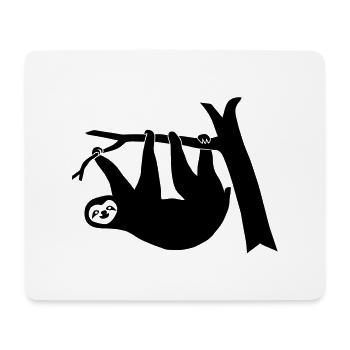 faultier faul climbing klettern baum ast wald - Mousepad (Querformat) - Weiß - Vorne
