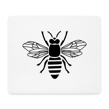 Abeille guêpe Bourdon Hornet apiculteur miel - Tapis de souris (format paysage) - blanc - Devant