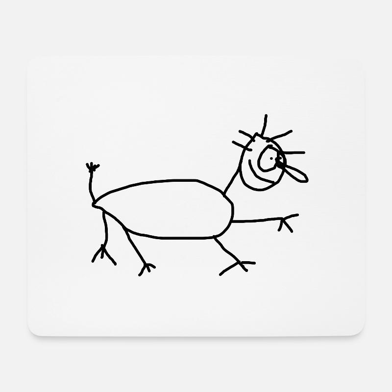 Hundi - Mousepad (Querformat) - Weiß