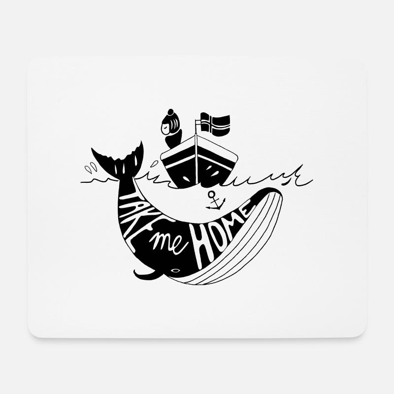 Frau im Boot Meer Norwegische Flagge Geschenk - Mousepad (Querformat) - Weiß