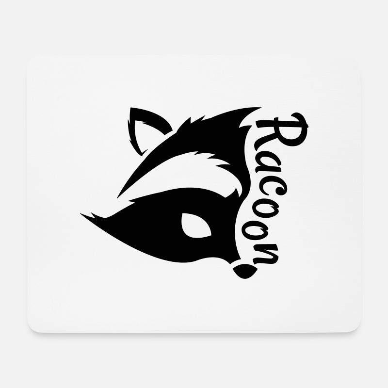 Raccon, Waschbär - Mousepad (Querformat) - Weiß