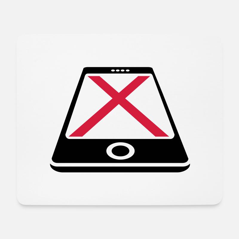 No Smartphone - Mousepad (Querformat) - Weiß