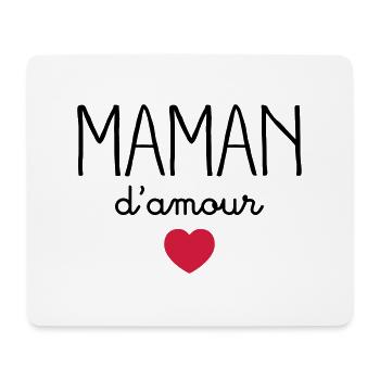 Maman D'Amour - Tapis de souris (format paysage) - blanc - Devant