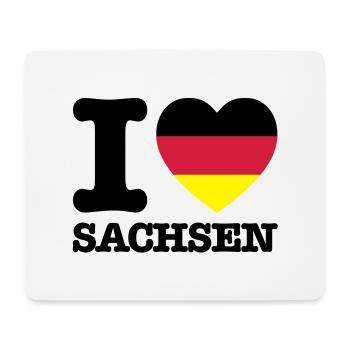 I Love Sachsen Deutschland - Mousepad (Querformat) - Weiß - Vorne