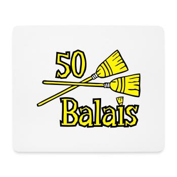 50 years brooms - Mouse Pad (horizontal) - white - Front