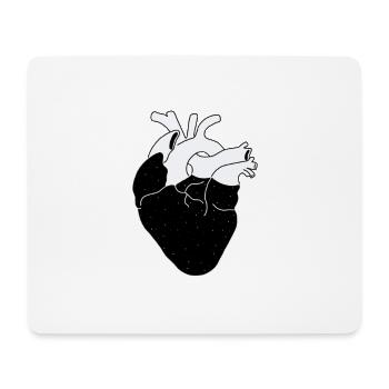 Galaktisches Herz - Mousepad (Querformat) - Weiß - Vorne