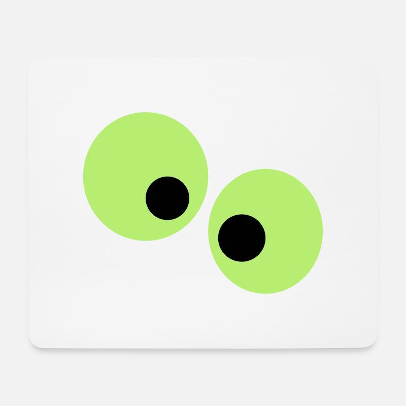 Lustige Augen - Mousepad (Querformat) - Weiß