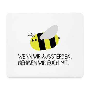 Biene - Rettet die Bienen - Mousepad (Querformat) - Weiß - Vorne