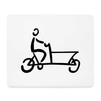 Bakfiets vélo cargo vélo - Tapis de souris (format paysage) - blanc - Devant