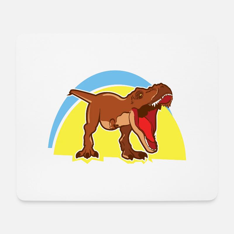 Fleischfresser Dinosaurier T-Rex Tyrannosaurus - Mousepad (Querformat) - Weiß