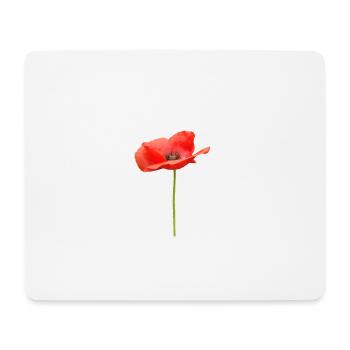 rote offene Mohnblume - Mousepad (Querformat) - Weiß - Vorne