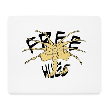 free_huggs - Mousepad (Querformat) - Weiß - Vorne